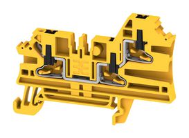 Weidmuller 2847450000 Terminal Block, Din Rail, 3Pos, 12Awg